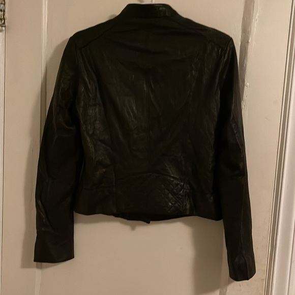 Cole Hahn Black Genuine Leather Jacket - Picture 6 of 10